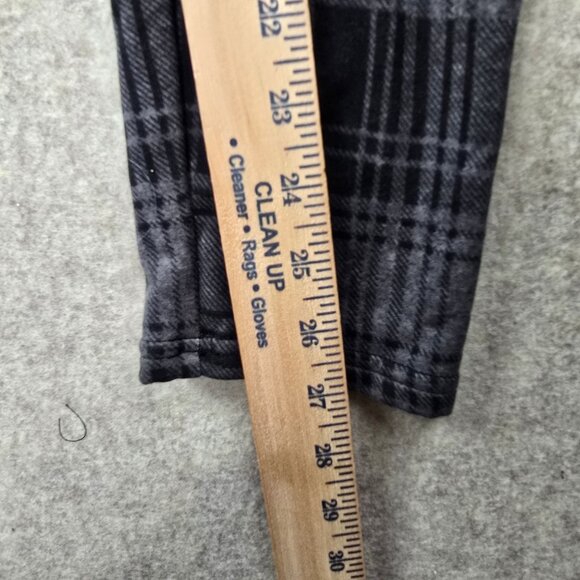 French Laundry Womens Plaid Leggings Gray & Black Polyester/Spandex - Picture 5 of 6